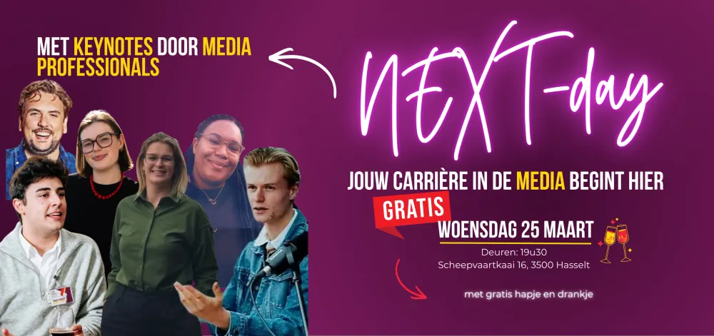 Jouw mediacarrière begint morgen op NEXT-day